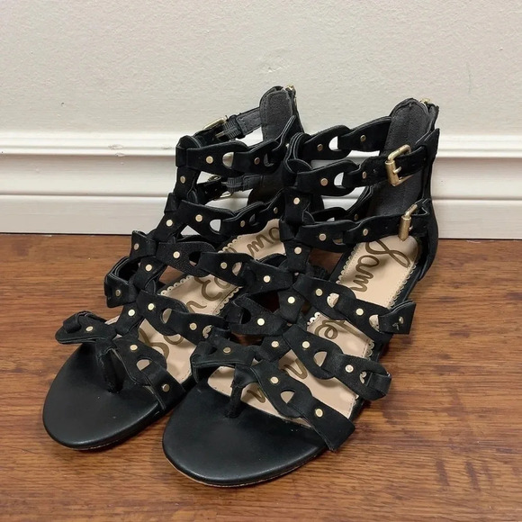 Sam Edelman Draper Cage Gladiator  Black Sandals - Picture 5 of 14